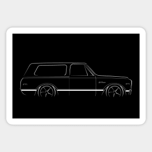 1972 Chevy K/5 Blazer - profile stencil, white Magnet